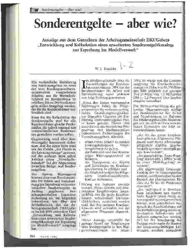 Vorschauseite 1: Sonderentgelte - aber wie?