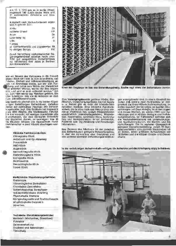Vorschauseite 4: Ein Haus mit vielen Gesichtern Das Klinikum der Freien Universität Berlin