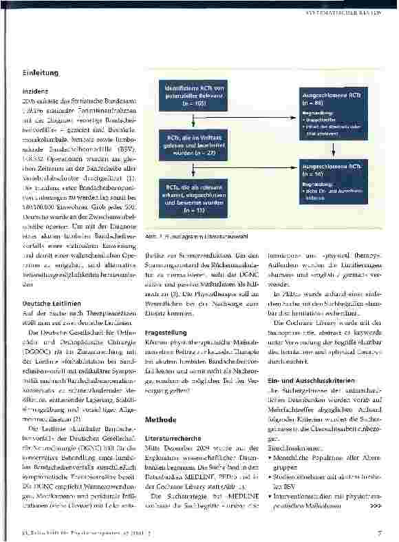 Vorschauseite 2: Physiotherapie bei akutem lumbalen Bandscheibenvorfall