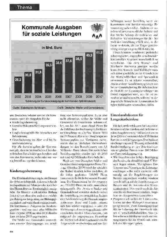 Vorschauseite 2: Die Daseinsvorsorge muss gesichert werdenEin Neustart der Sozialpolitik ist dringend erforderlich