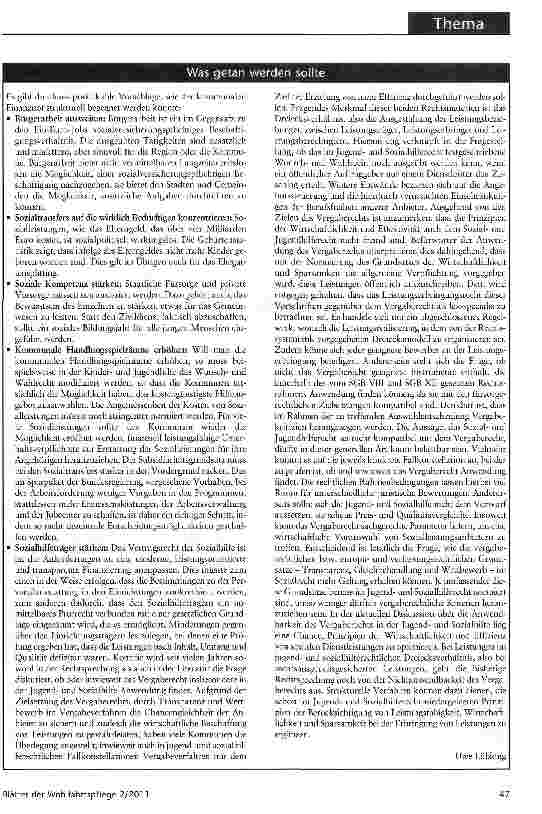 Vorschauseite 5: Die Daseinsvorsorge muss gesichert werdenEin Neustart der Sozialpolitik ist dringend erforderlich