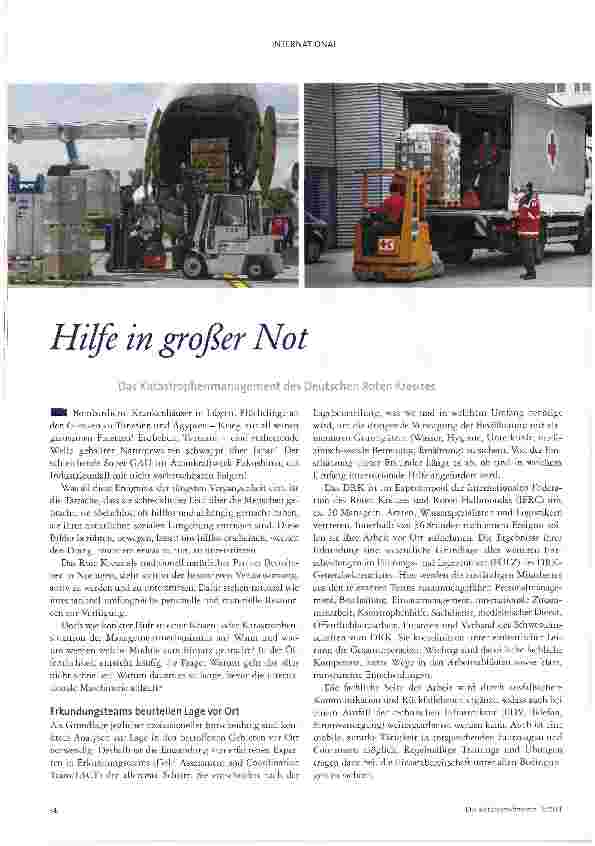Vorschauseite 1: Hilfe in großer Not