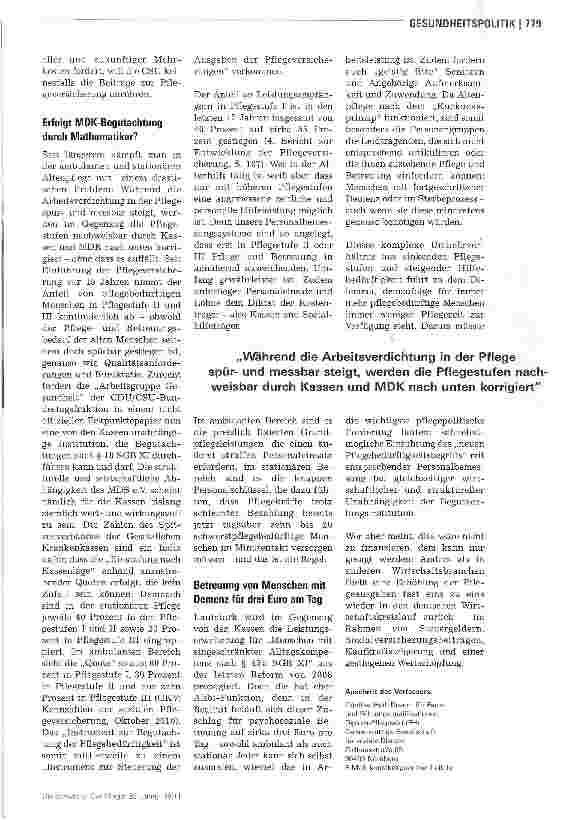 Vorschauseite 2: Pflegefall Pflegeversicherung