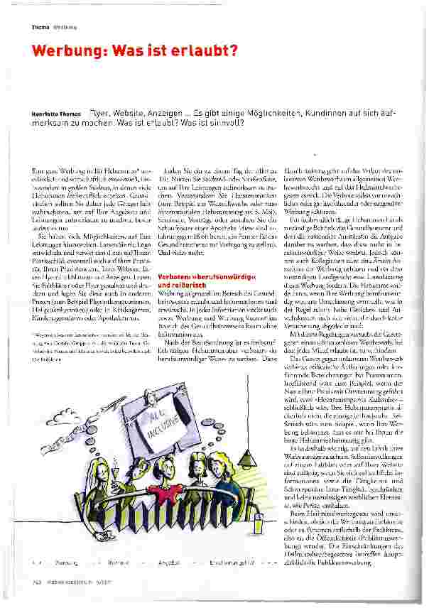 Vorschauseite 1: Werbung: Was ist erlaubt?