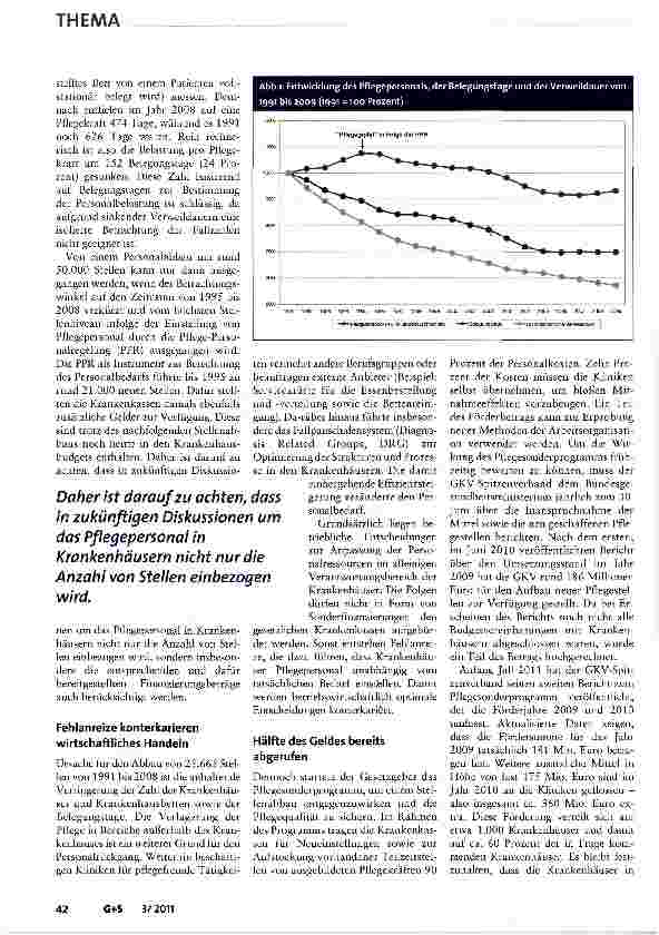 Vorschauseite 2: Pflegesonderprogramm -wie notwendig und nachhaltig wirksam ist das Förderprogramm für das Pflegepersonal?