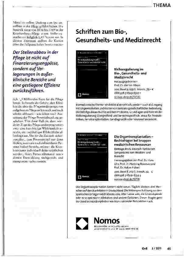 Vorschauseite 5: Pflegesonderprogramm -wie notwendig und nachhaltig wirksam ist das Förderprogramm für das Pflegepersonal?