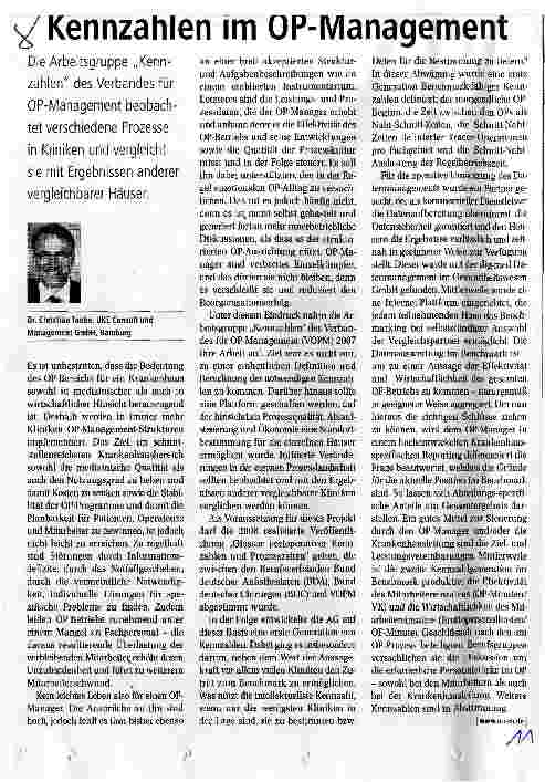 Vorschauseite 1: Kennzahlen im OP-Management