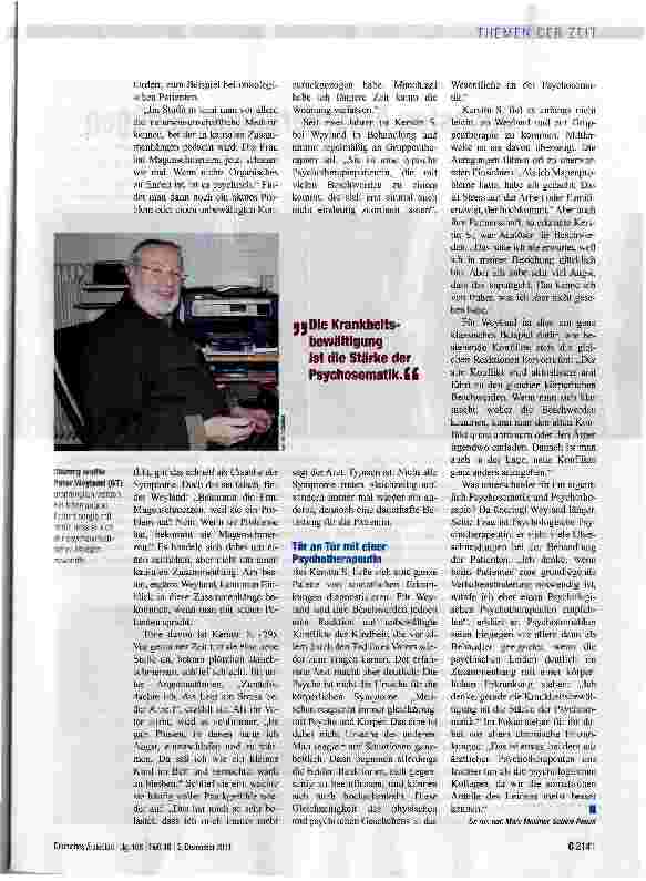 Vorschauseite 3: Mehr Psychokardiologie täte not