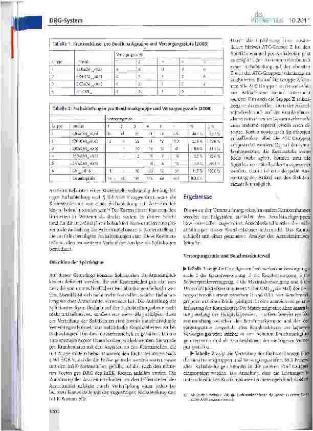 Vorschauseite 3: Arzneimittelanalyse im DRG-Zeitalter: PREAAAX DRC als artikelkonkretes und leistungsbezogenes Benchmarking von Arzneimittelkosten