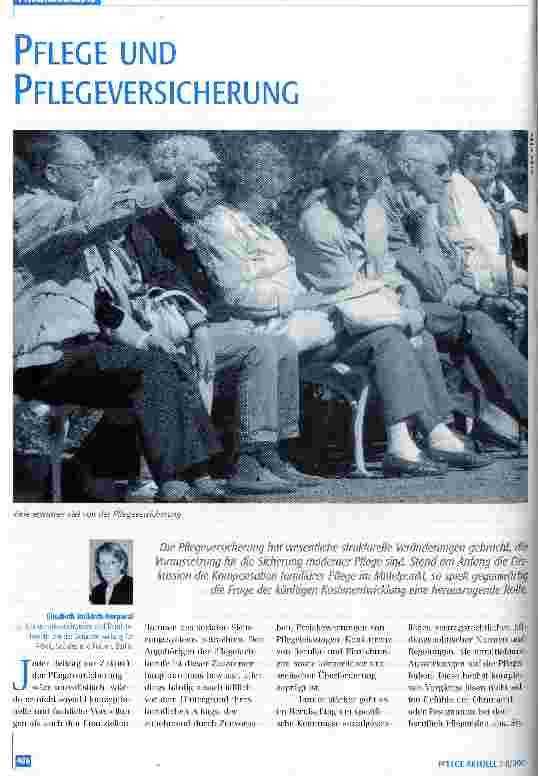 Vorschauseite 1: Pflege und Pflegeversicherung