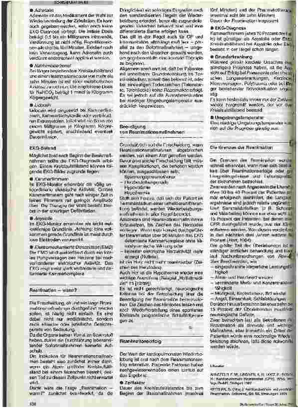 Vorschauseite 2: Reanimation wo, was, wann?