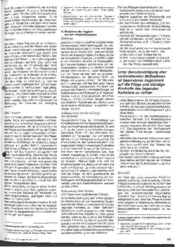 Vorschauseite 3: Hygiene-Probleme bei der Pflege bettlägeriger Langzeitpatienten