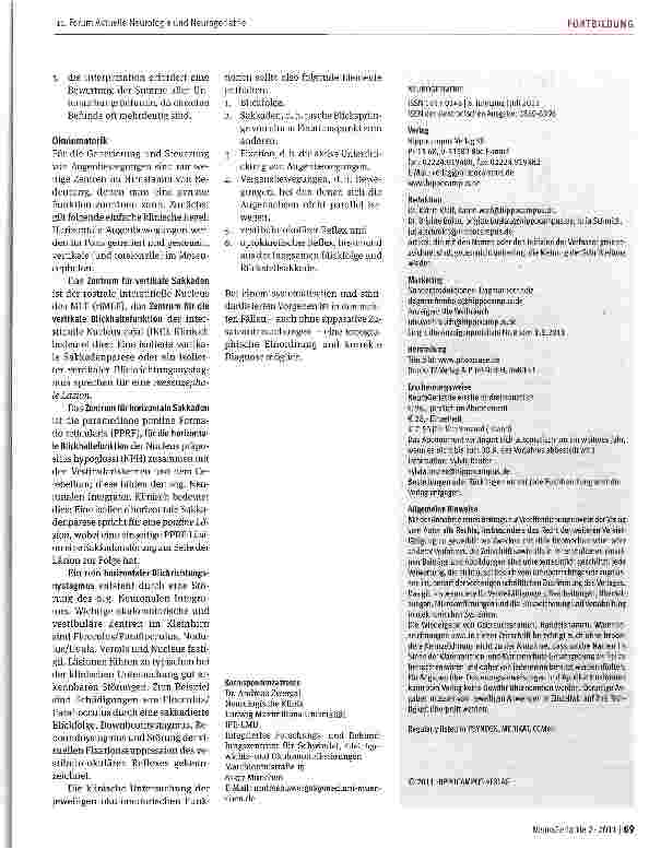 Vorschauseite 2: Differentialdiagnose »Schwindel«