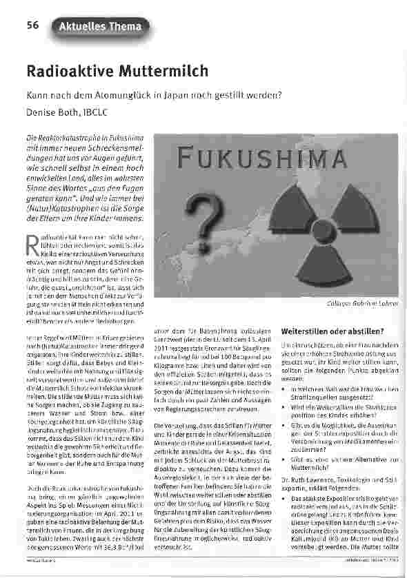 Vorschauseite 1: Radioaktive Muttermilch