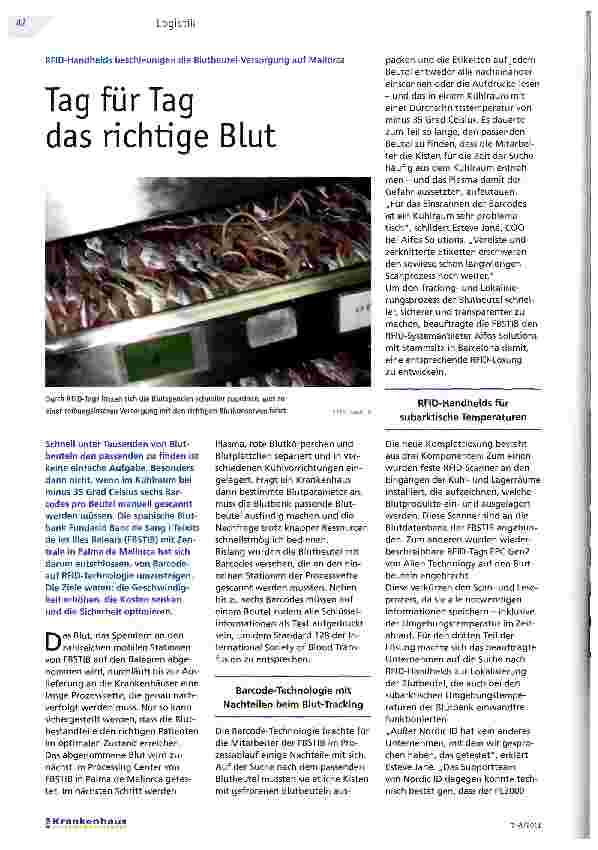 Vorschauseite 1: Tag für Tag das richtige Blut