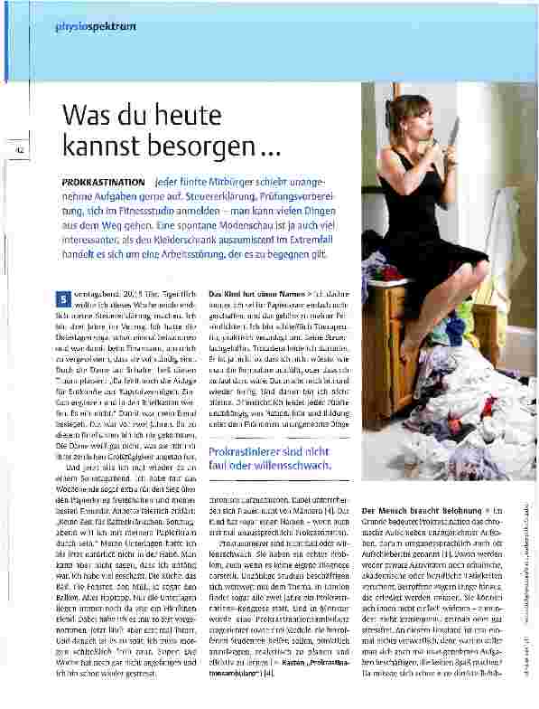 Vorschauseite 1: Was du heute kannst besorgen...