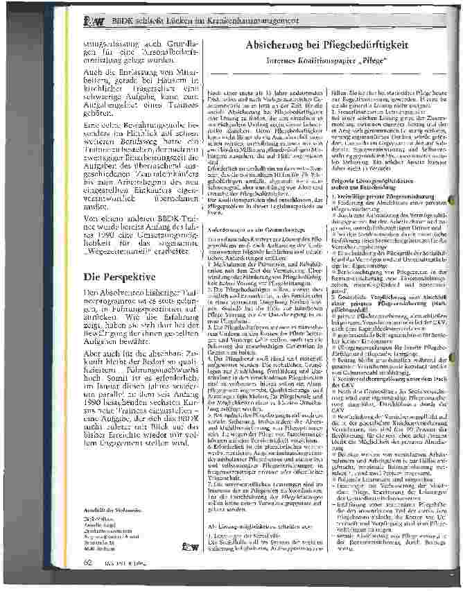 Vorschauseite 2: BBDK schließt Lücken im Krankenhausmanagement