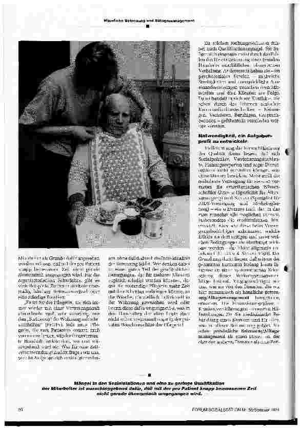 Vorschauseite 6: Häusliche Betreuung und Alltagsmanagement Mißachtet, verleugnet, übersehen