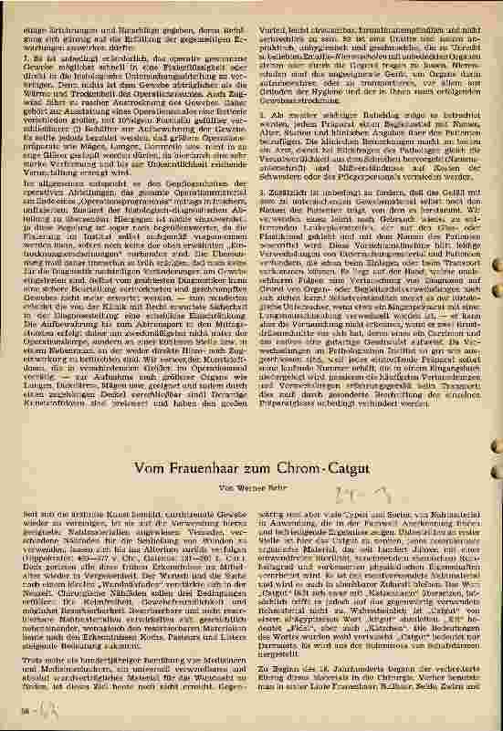 Vorschauseite 1: Vom Frauenhaar zum Chrom-Catgut