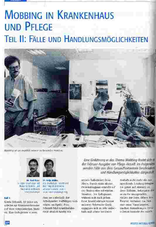 Vorschauseite 1: Mobbing in Krankenhaus und Pflege Teil II: Fälle und Handlungsmöglichkeiten
