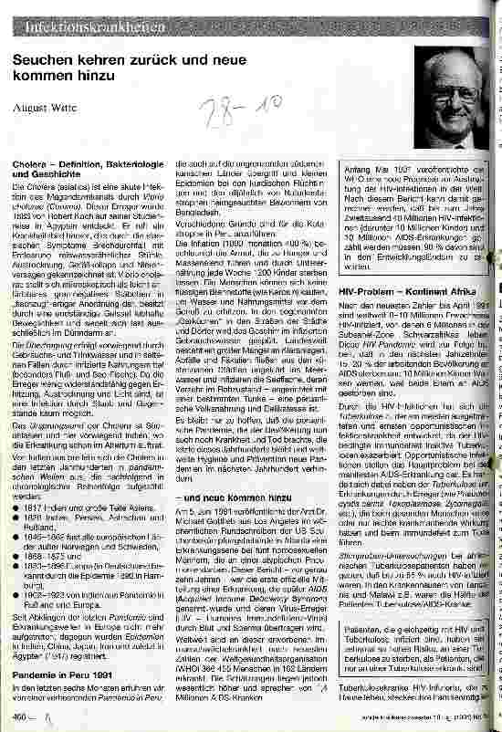 Vorschauseite 1: Seuchen kehren zurück und neue kommen hinzu