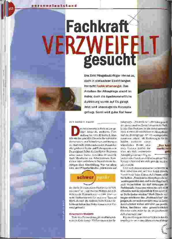 Vorschauseite 1: Fachkraft verzweifelt gesucht