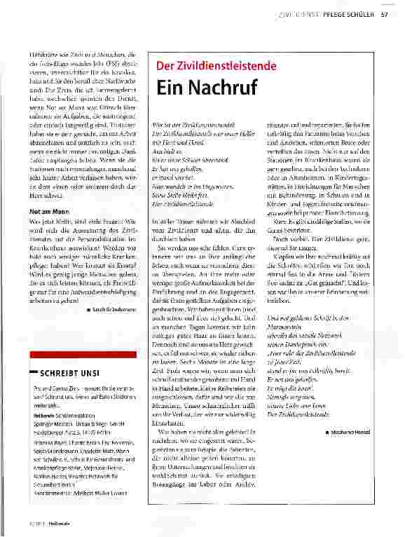 Vorschauseite 2: Wenn die Zivis ziehen werden