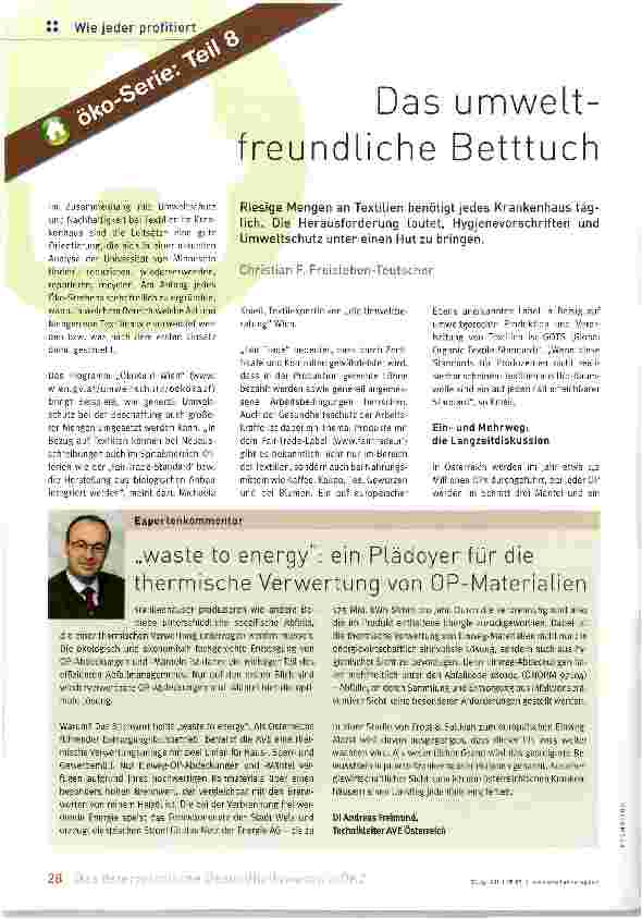 Vorschauseite 1: Das umweltfreundliche Betttuch