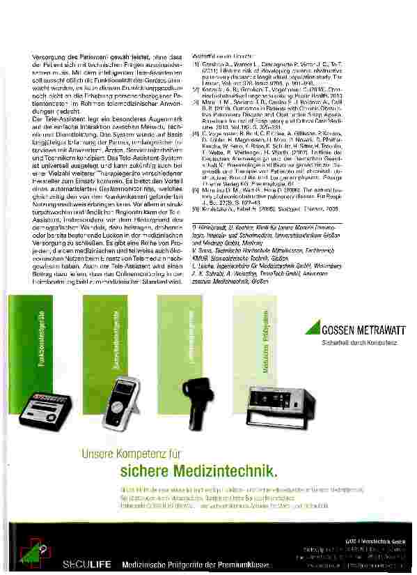 Vorschauseite 4: Telemedizinische Versorgung chronischer Lungenerkrankungen