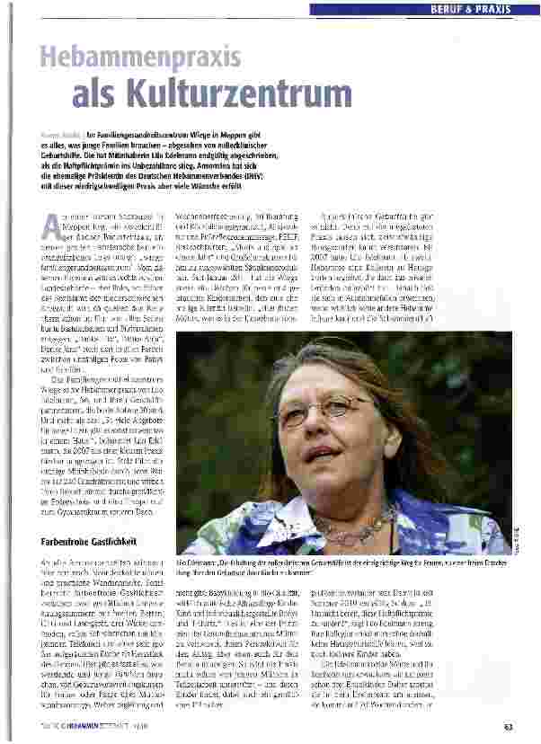 Vorschauseite 1: Hebammenpraxis als Kulturzentrum
