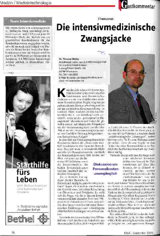 Vorschauseite 1: Die intensivmedizinische Zwangsjacke