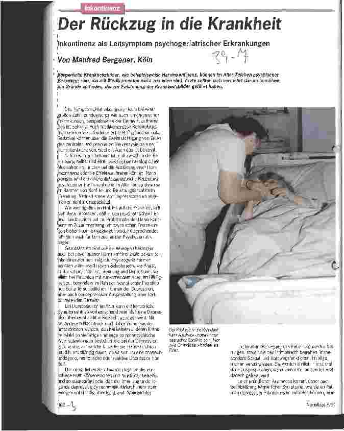 Vorschauseite 1: Der Rückzug in die Krankheit Inkontinenz als Leitsymptom psychogeriatrischer Erkrankungen