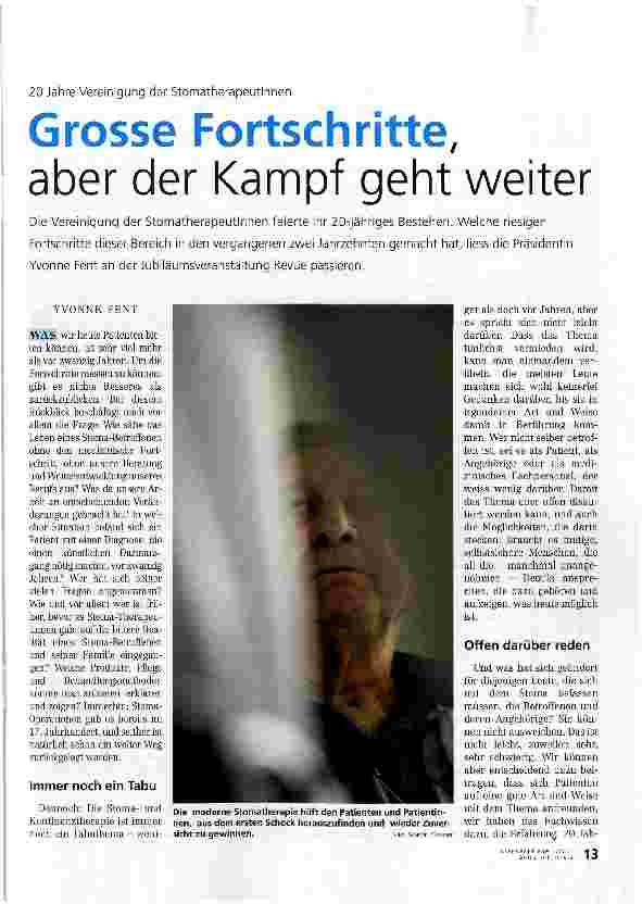 Vorschauseite 1: Grosse Fortschritte, aber der Kampf geht weiter