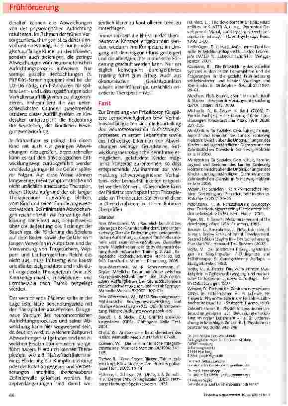 Vorschauseite 5: Leichte Abweichungen in der frühkindlichen Bewegungsentwicklung und später auftretende Lernstörungen: Gibt es einen Zusammenhang?