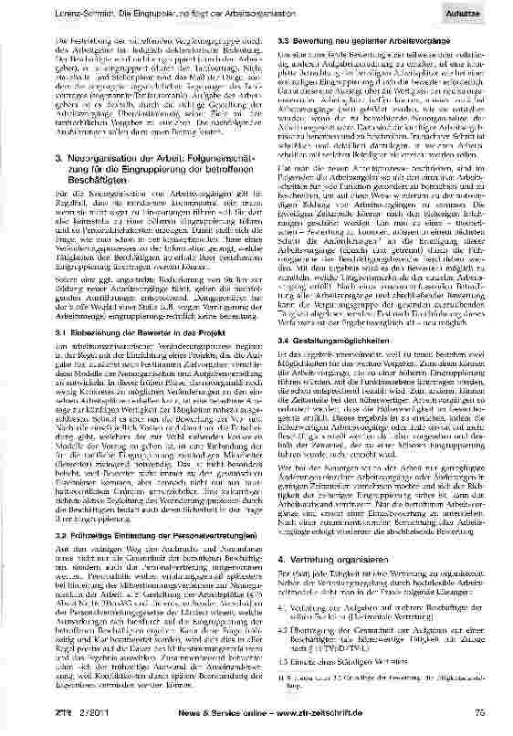 Vorschauseite 4: Die Eingruppierung folgt der ArbeitsorganisationHinweise zur tarifrechtlich sicheren Gestaltung von Arbeitsvorgängen