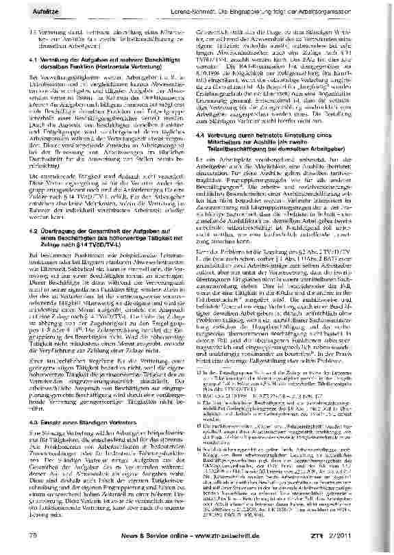 Vorschauseite 5: Die Eingruppierung folgt der ArbeitsorganisationHinweise zur tarifrechtlich sicheren Gestaltung von Arbeitsvorgängen