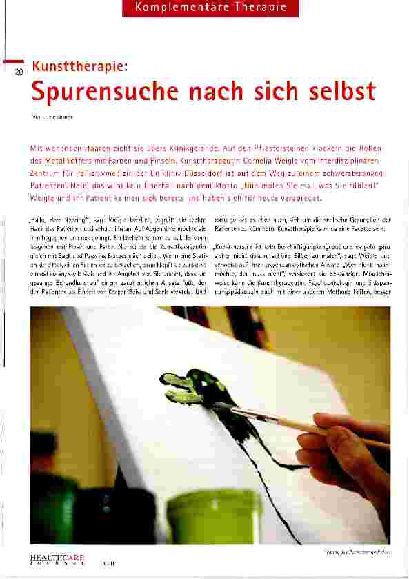 Vorschauseite 1: Kunsttherapie: Spurensuche nach sich selbst