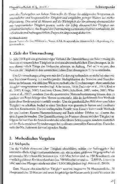 Vorschauseite 2: Untersuchung zum Nutzenpotenzial ehrenamtlicher Tätigkeit in der Pflege -mit weiterführenden Fragen zur Abgrenzung hauptamtlicher und ehrenamtlicher Tätigkeit