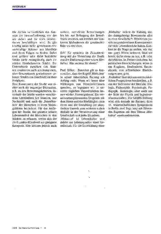 Vorschauseite 2: Großstadtlärm:Für eine neue Kultur des Hörens