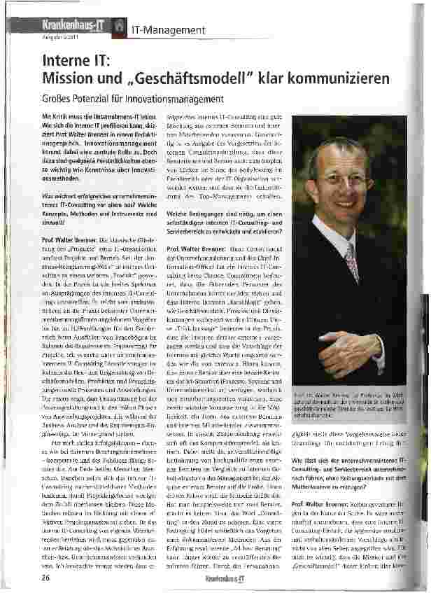 Vorschauseite 1: Interne IT: Mission und „Geschäftsmodell klar kommunizieren