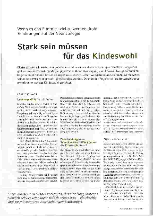 Vorschauseite 1: Stark sein müssen für das Kindeswohl