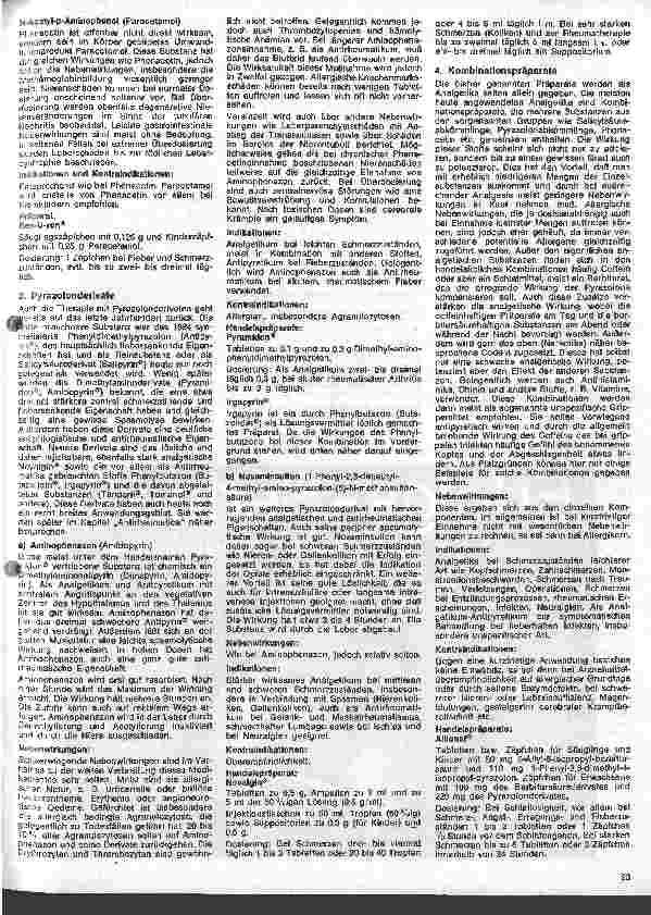 Vorschauseite 3: Kleine Arzneimittelkunde 47. Folge: IX. Medikamente mit vorwiegenden Angriffspunkt am Zentralnervensystem