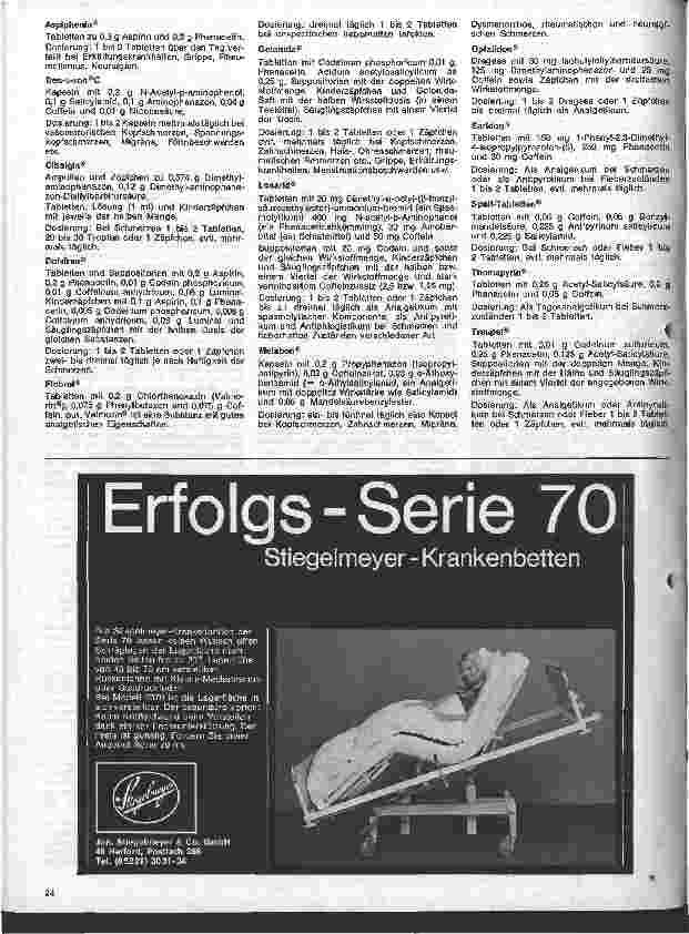 Vorschauseite 4: Kleine Arzneimittelkunde 47. Folge: IX. Medikamente mit vorwiegenden Angriffspunkt am Zentralnervensystem
