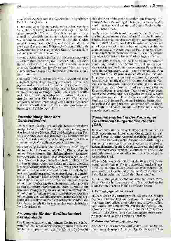 Vorschauseite 2: Gemeinsamer Betrieb medizinisch-technischer Großgeräte Wirtschaftliche und rechtliche Aspekte einer Kooperation. ..