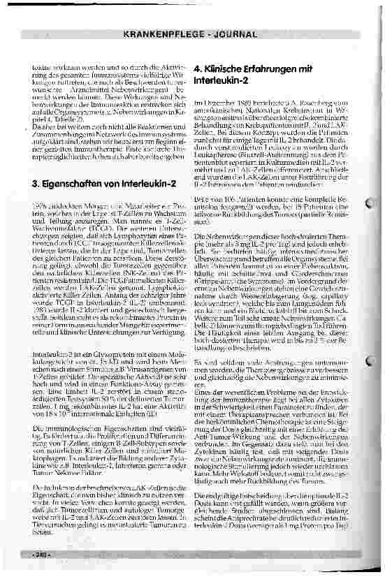 Vorschauseite 4: Immuntherapie mit Interleukin 2