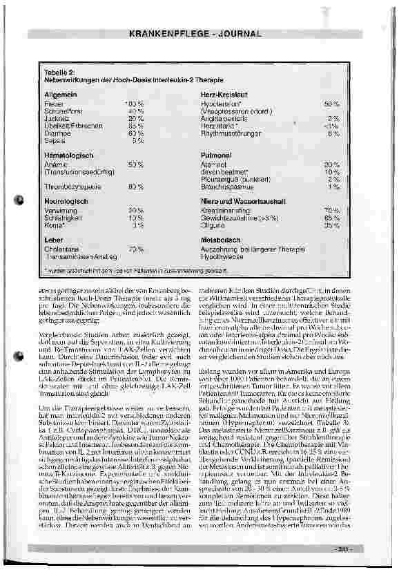 Vorschauseite 5: Immuntherapie mit Interleukin 2