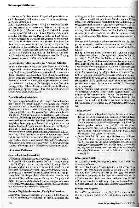 Vorschauseite 3: Die Feldenkrais-Methode in der ambulanten Altenund Krankenpflege