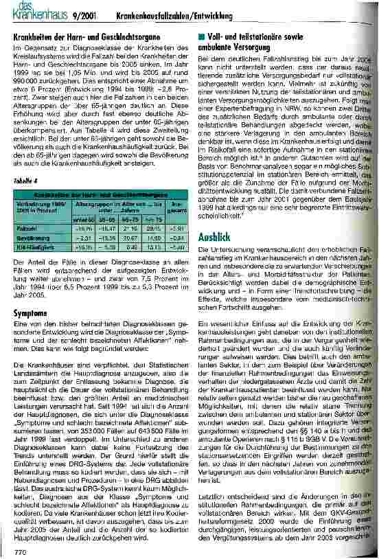 Vorschauseite 5: Entwicklung der Krankenhausfallzahlen