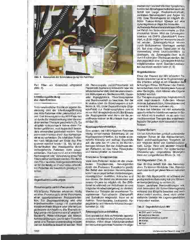 Vorschauseite 2: Besonderheiten bei der anästhesiologischen Betreuung HIV-positiver und aidskranker Patienten