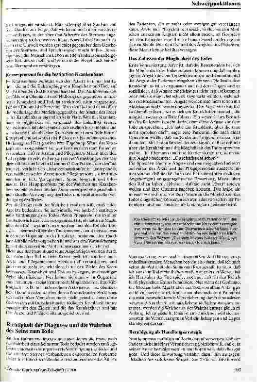 Vorschauseite 2: Umgang mit der Wahrheit bei lebensbedrohlicher Erkrankung aus der Sicht des Seelsorgers